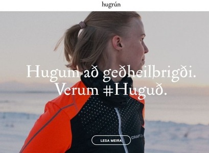 Skjáskot af heimasíðu Hugrúnar